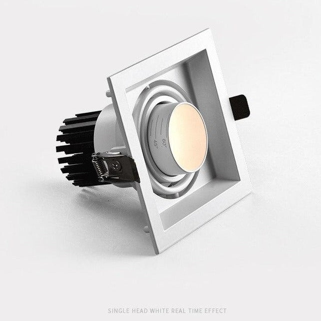 Spot moderne LED à focus réglable et forme encastrable carré Tiago