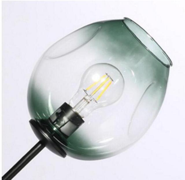 Lámpara de pared design industrial con bolas de cristal Interior