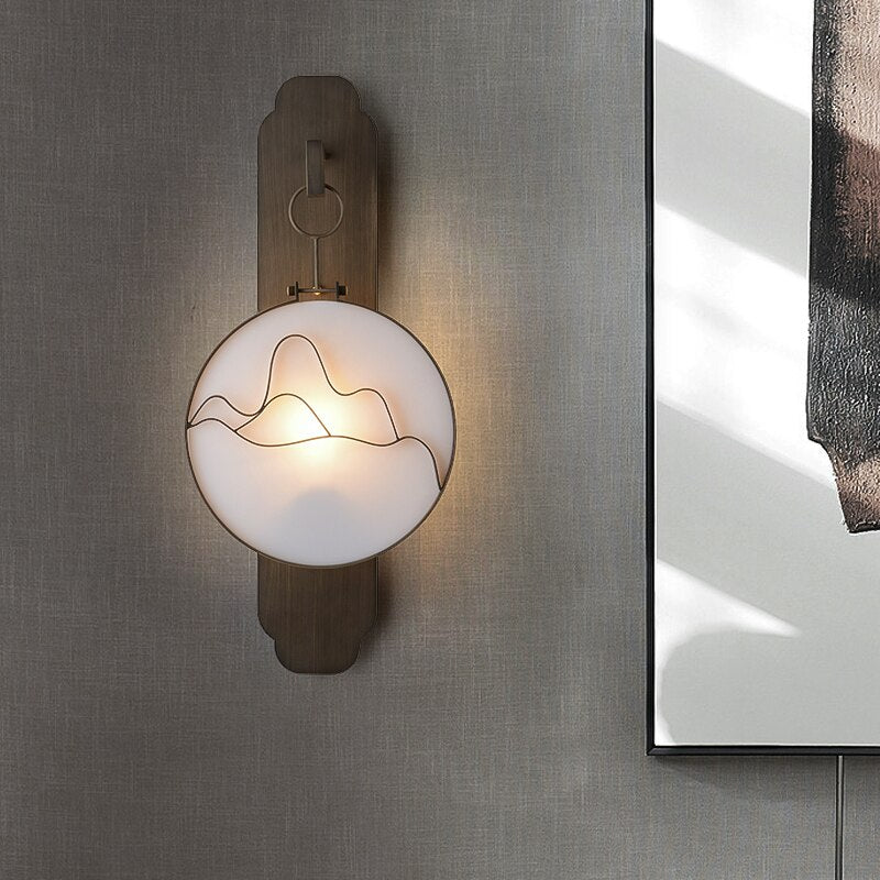 wall lamp modern metallic LED wall mounted Aiko