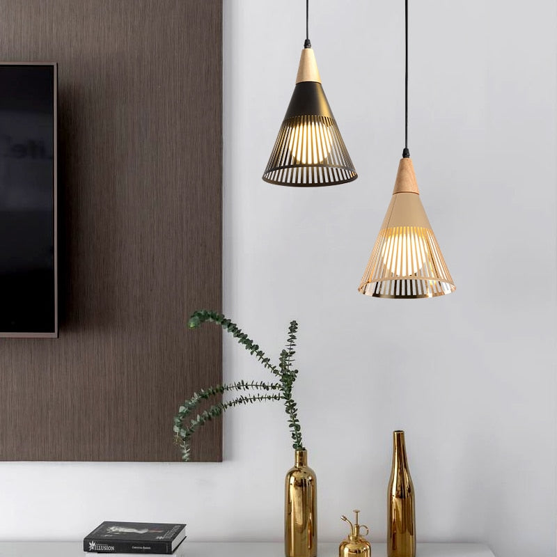 pendant light modern LED with conical lamps Abril