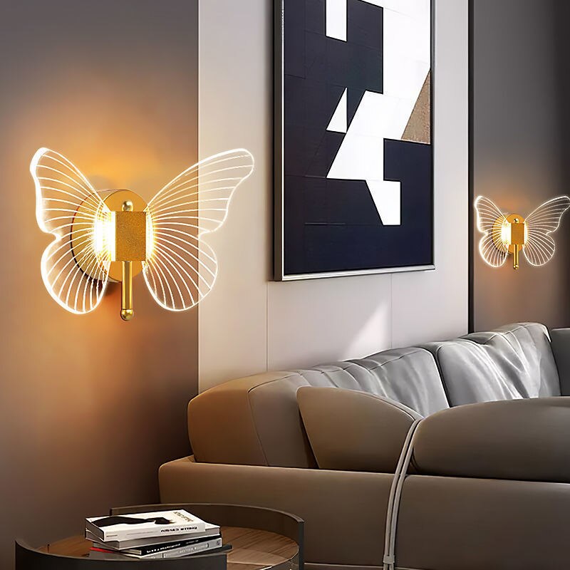 Lámpara de pared LED mariposa moderna Fairya