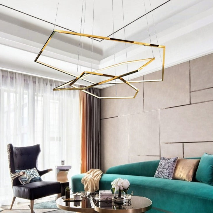 Modern hexagonal chandelier luxury Emmylia