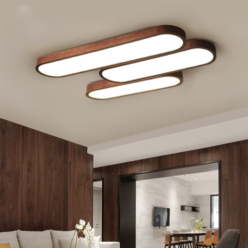 Scandinavian rectangular LED ceiling lamp with round corners Agara