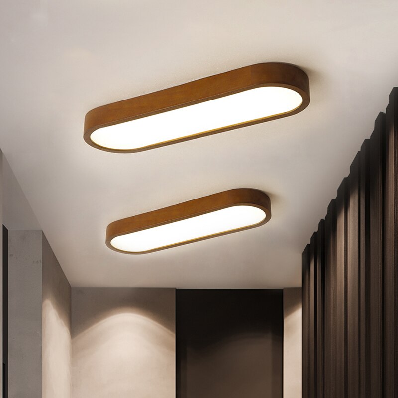 Scandinavian rectangular LED ceiling lamp with round corners Agara