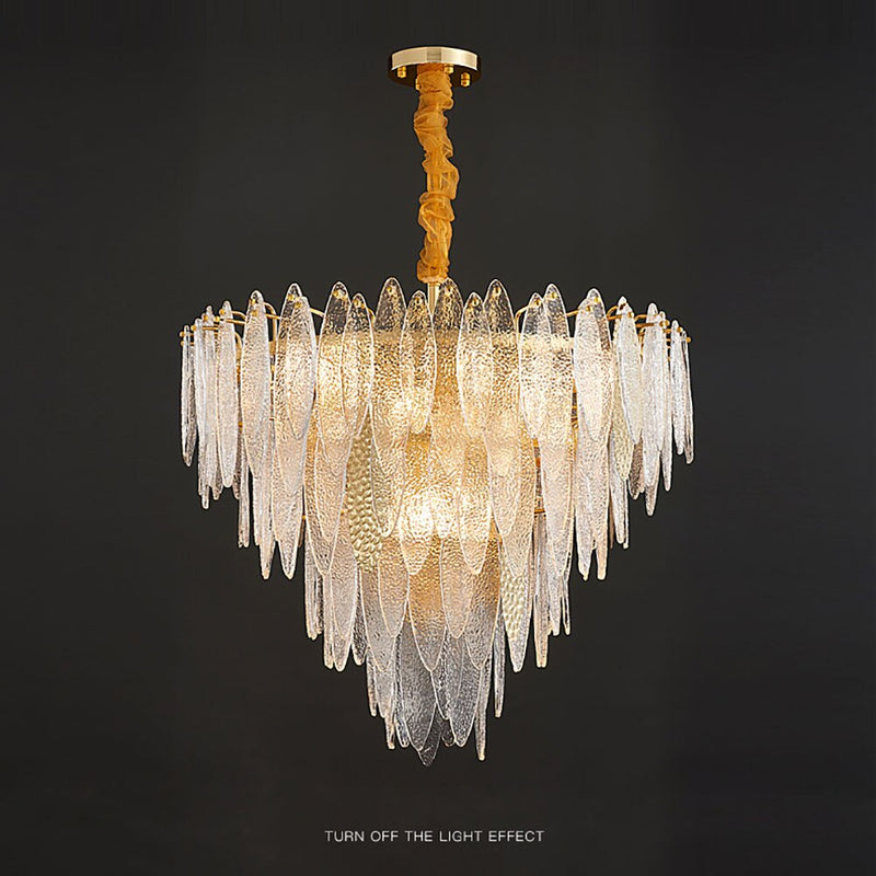 Modern chandelier with luxury glass slats Valentina