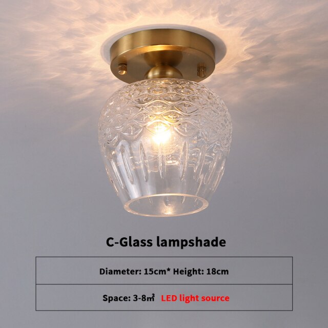 Modern ceiling light with lampshade luxury glass Diara