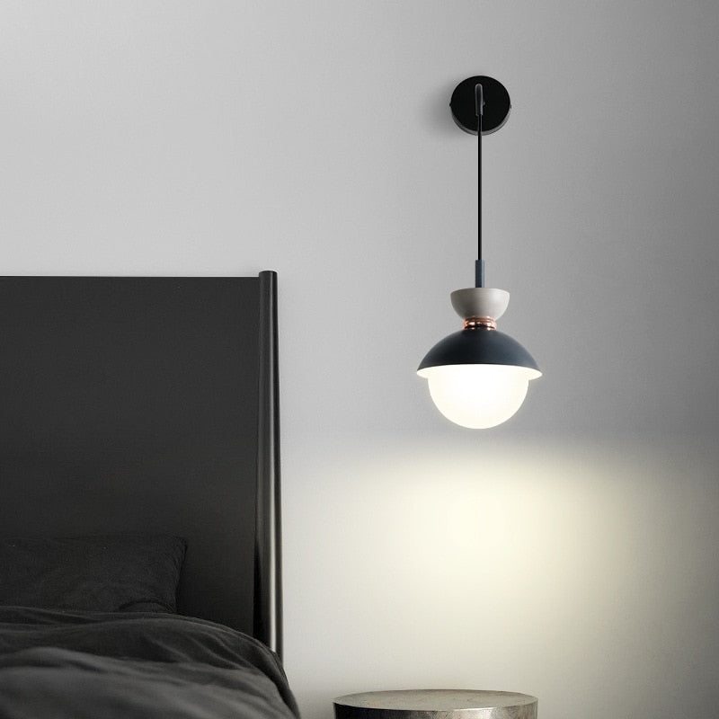 Lámpara LED de pared moderna con pantalla de metal Hodge