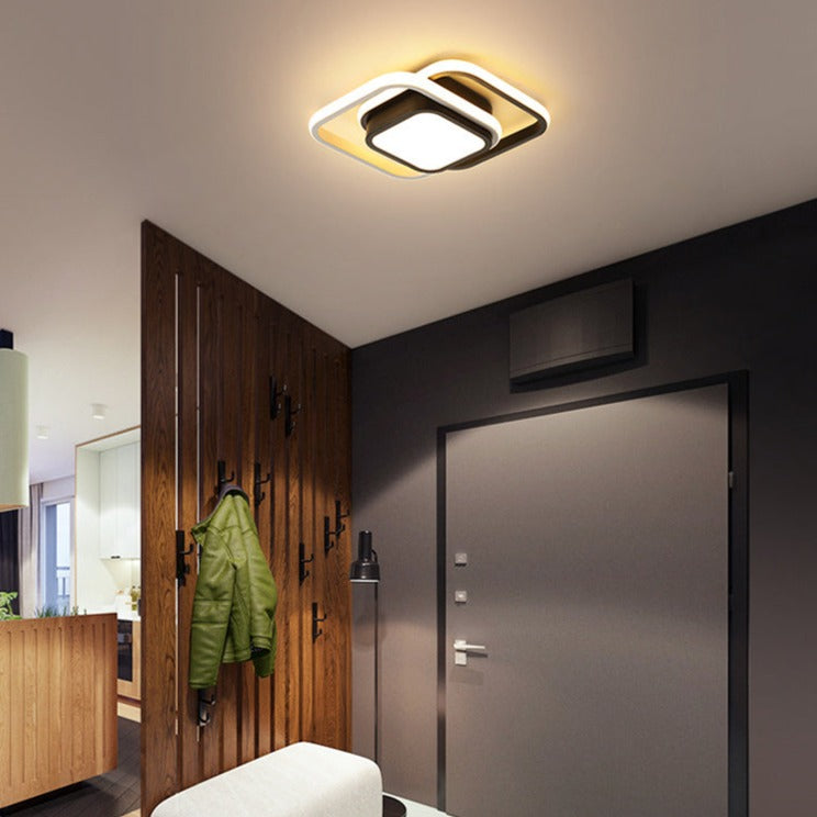 Denver modern LED ring or two-colour rectangle ceiling light