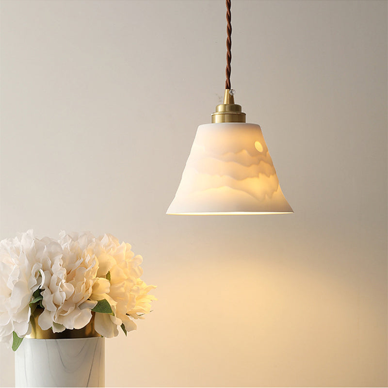 pendant light retro with lampshade ceramic Mellia