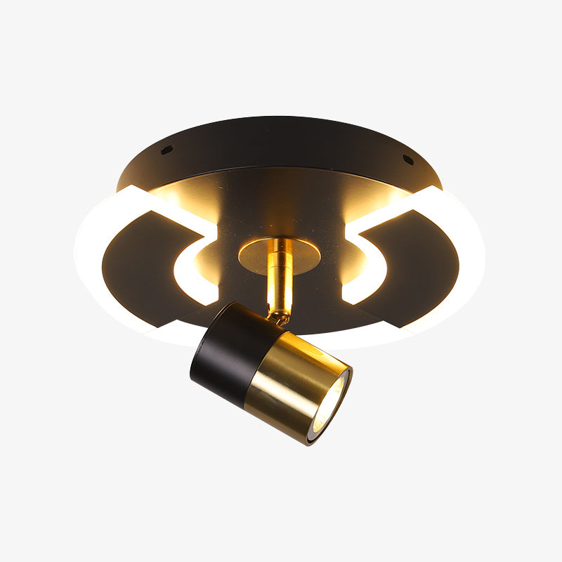 Lámpara de techo design LED con base metálica redonda Abby