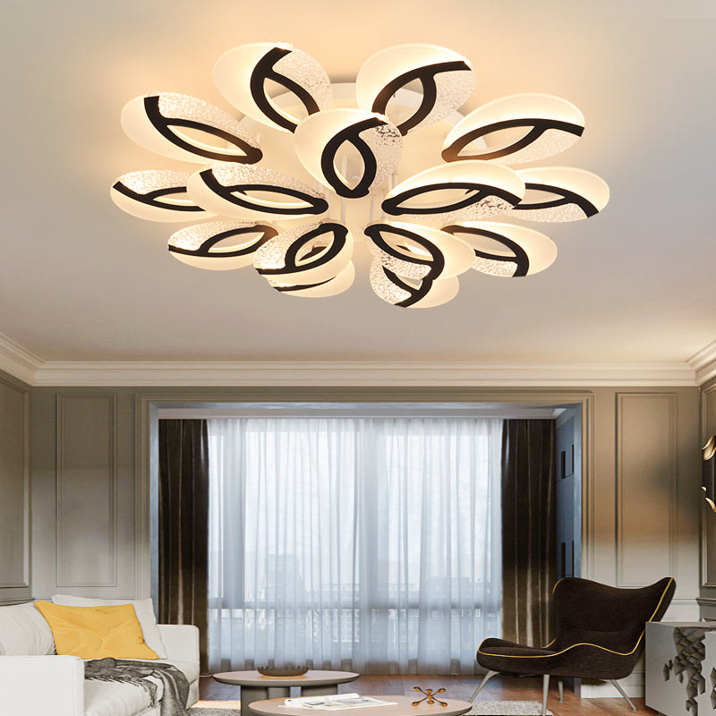 Jalen modern acrylic flower-shaped LED ceiling light