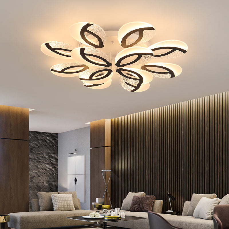 Jalen modern acrylic flower-shaped LED ceiling light