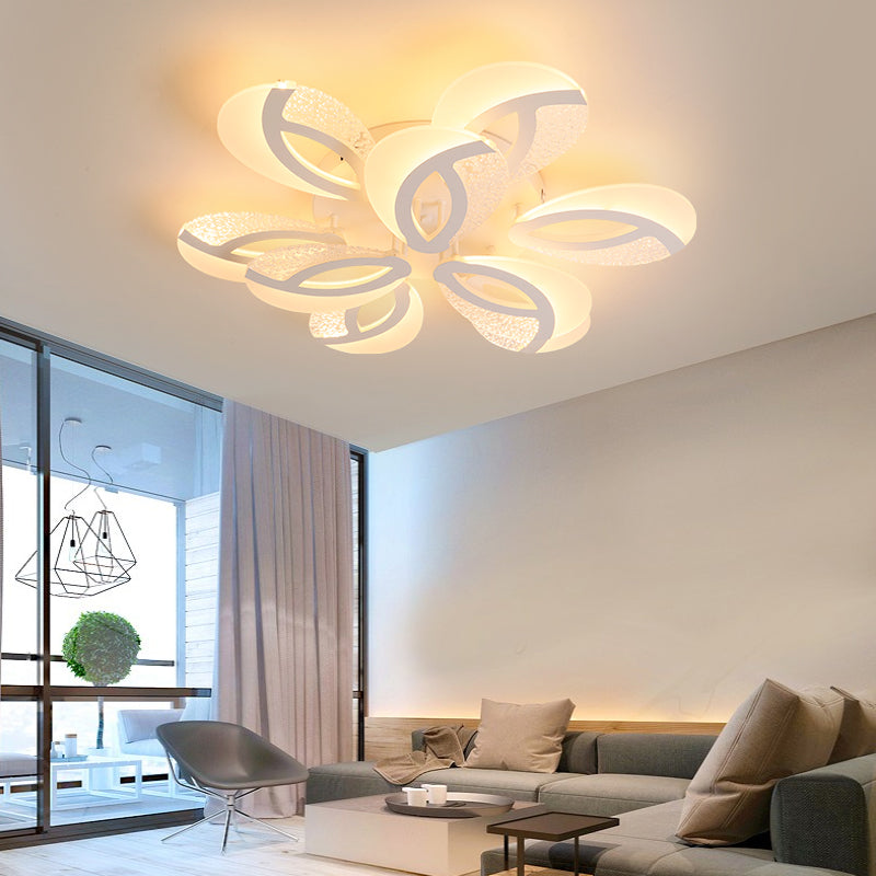 Jalen modern acrylic flower-shaped LED ceiling light