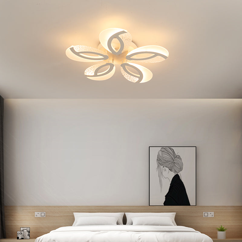 Jalen modern acrylic flower-shaped LED ceiling light