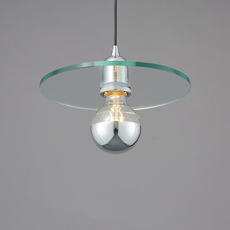 Lámpara de suspensión design con pantalla de cristal plano Aiden