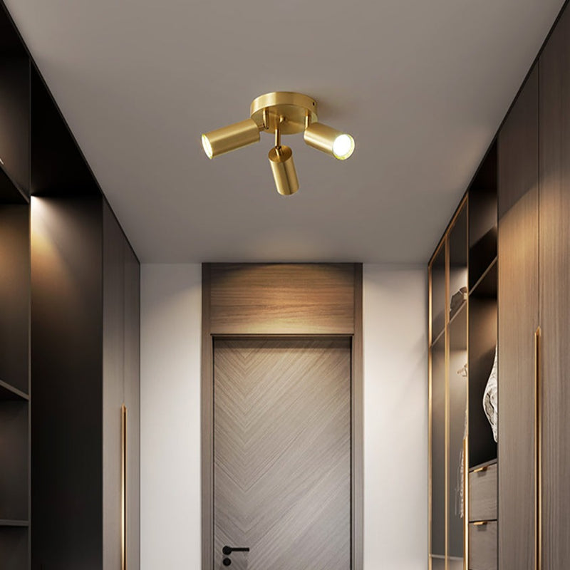 Modern ceiling lamp with multiple Spotlights gold-plated and adjustable Finn