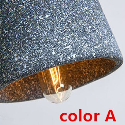 pendant light LED design with lampshade in cement Marta