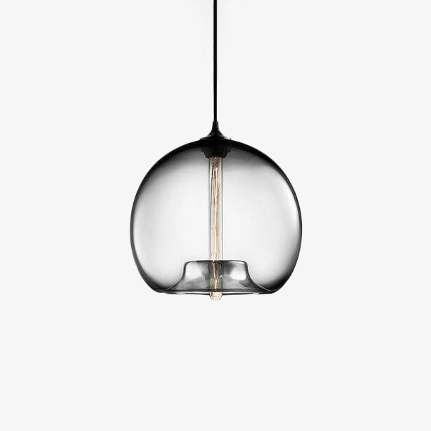 LED design pendant light with color glass ball