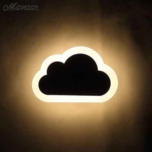 Aplique LED infantil en forma de nube