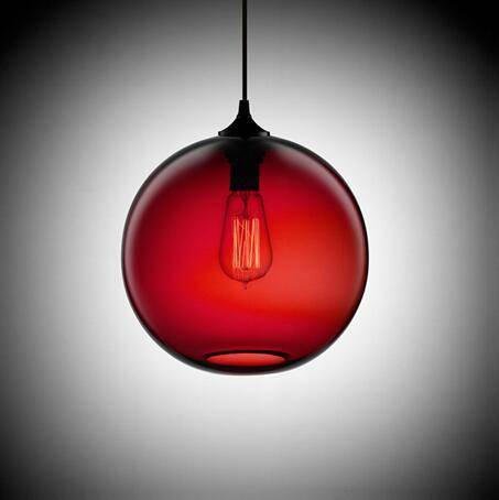 Lámpara de suspensión design en bolas de cristal (varios colores)