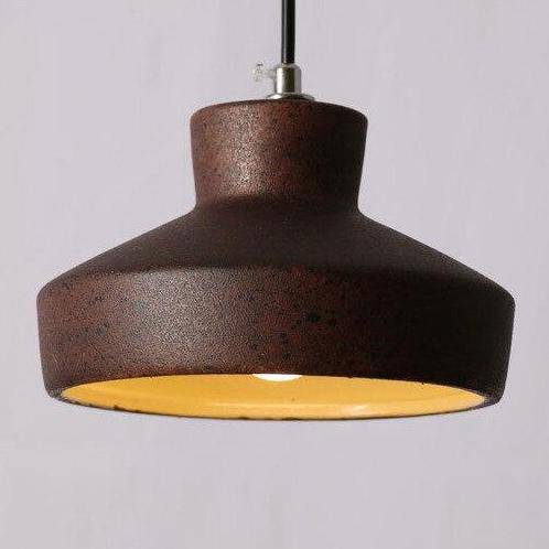 Lámpara de suspensión cerámica industrial rústica Rust