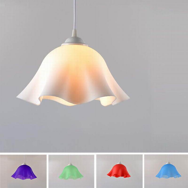 Suspension rétro LED avec abat-jour coloré style hang