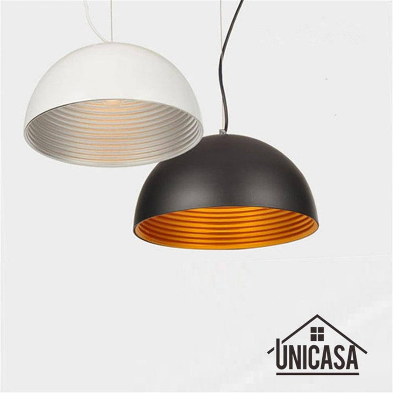 pendant light LED design with lampshade rounded metal Island style