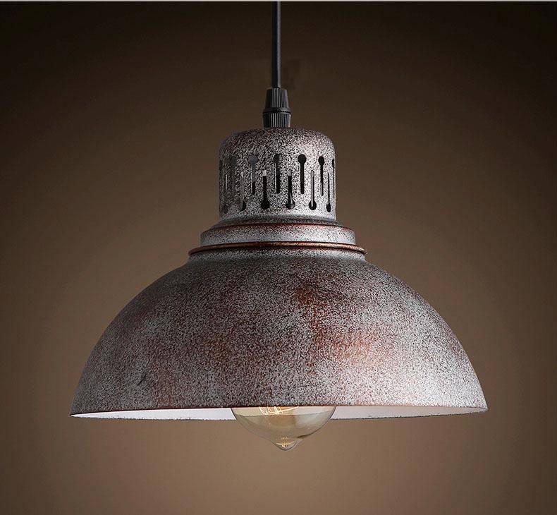 pendant light rustic retro style metal cover