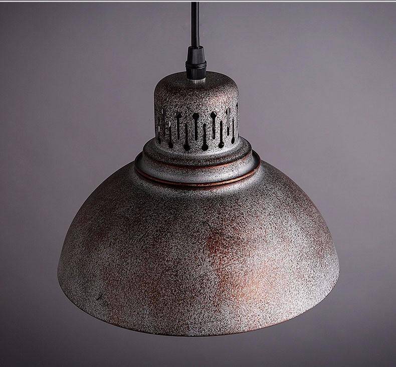 Lámpara de suspensión estilo retro rústico en metal Cubierta