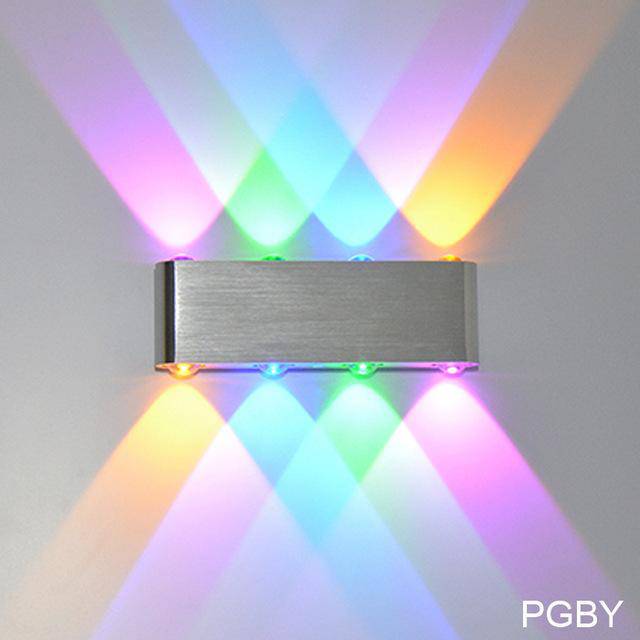 wall lamp chrome with Sconce coloured LED
