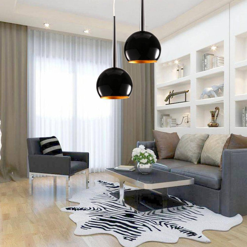 pendant light black dyed ball LED design