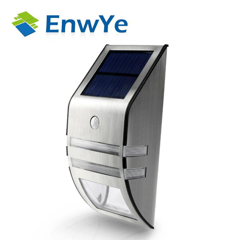 Aplique solar de exterior Enwye, cromo