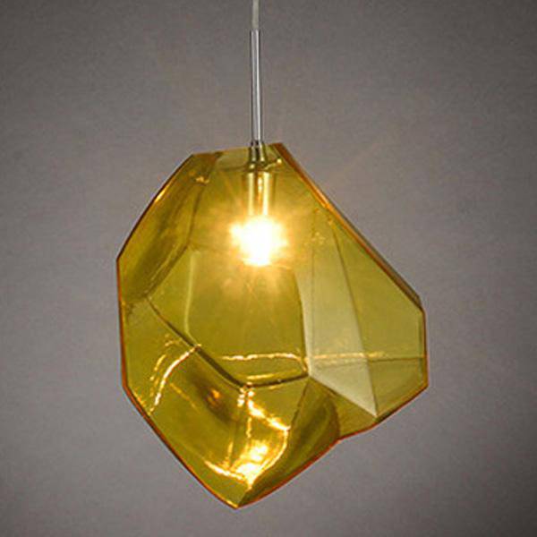 Design pendant light in color geometric glass