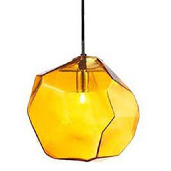 Lámpara de suspensión design de vidrio geométrico de colores