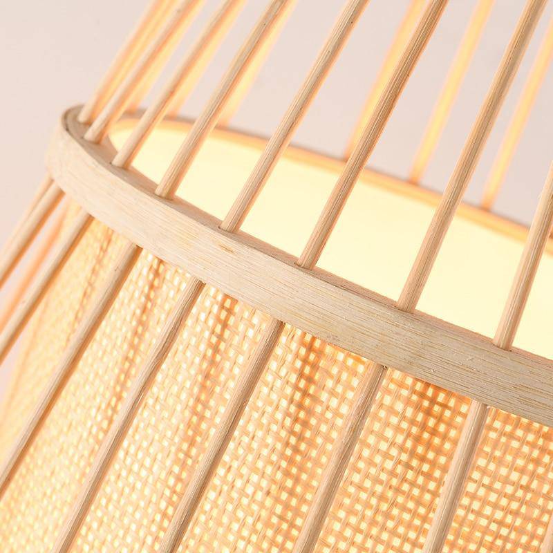 Lampadaire en bois bambou style japonais