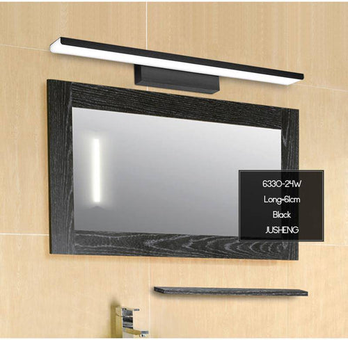 wall lamp with board and rectangular LED mirror (various colours)