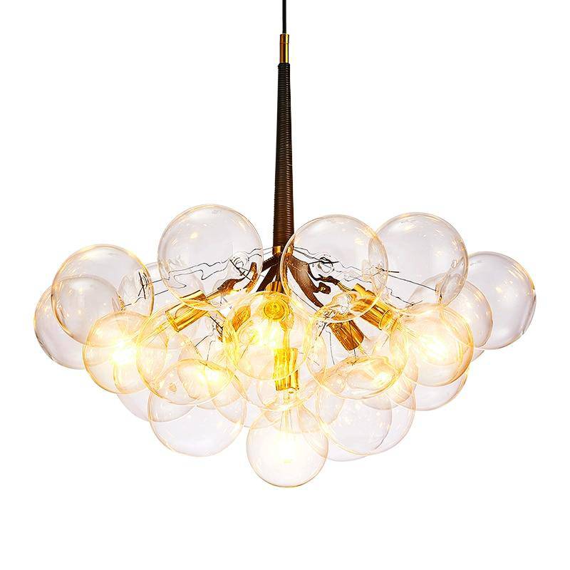 Design chandelier with Modern glass bubbles