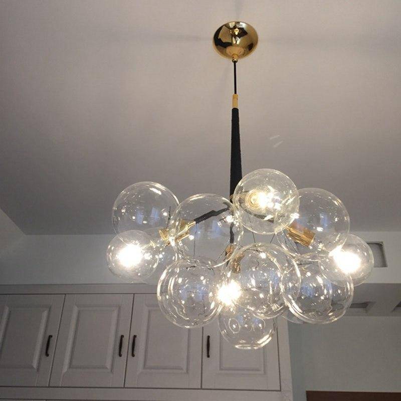 Design chandelier with Modern glass bubbles