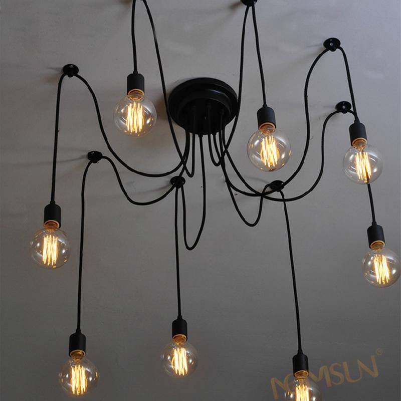 American Vintage pendant lamp with Hanging Bulbs