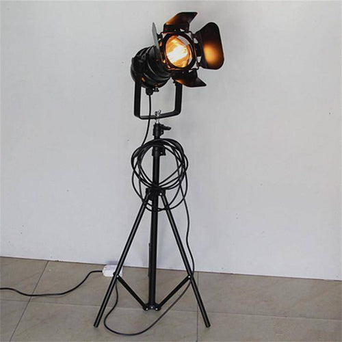Floor lamp with Retro Industrial projector