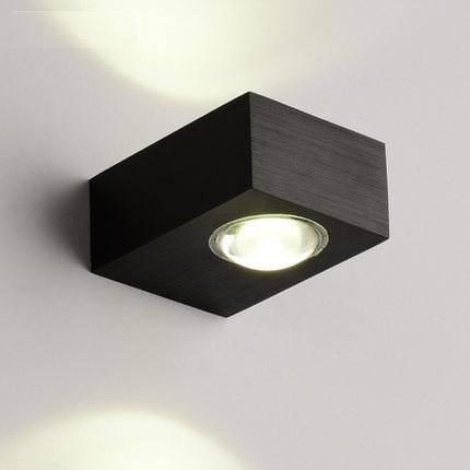 wall lamp Square LED wall light Black