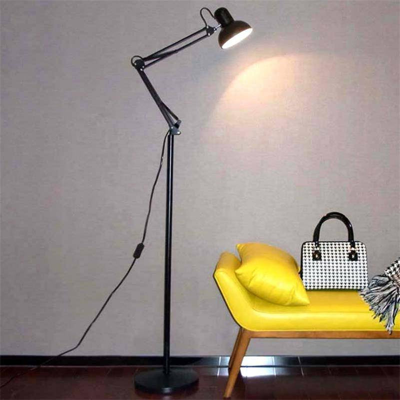 Floor lamp on stand with articulated arm colours
