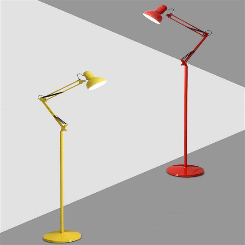 Floor lamp on stand with articulated arm colours