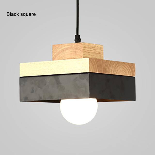 pendant light Wood and metal Scandinavian (square or round)