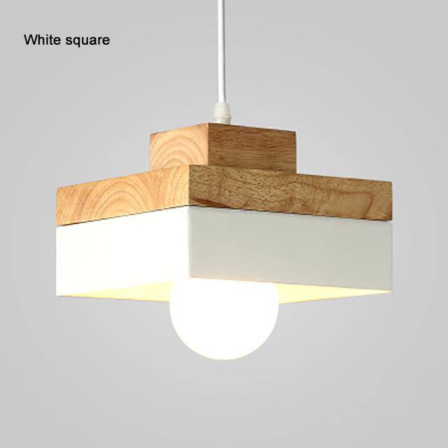 pendant light Wood and metal Scandinavian (square or round)