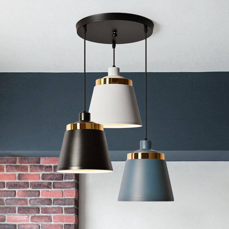 pendant light colorful industrial style design with gold stand