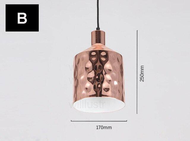 pendant light chrome plated in various shapes with Polka rings
