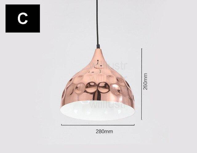 pendant light chrome plated in various shapes with Polka rings