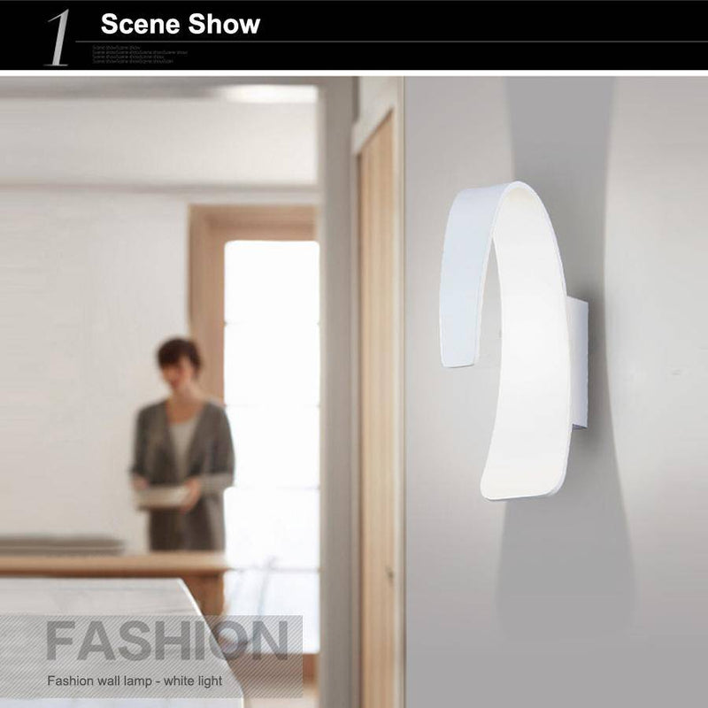 wall lamp modern rounded white LED design