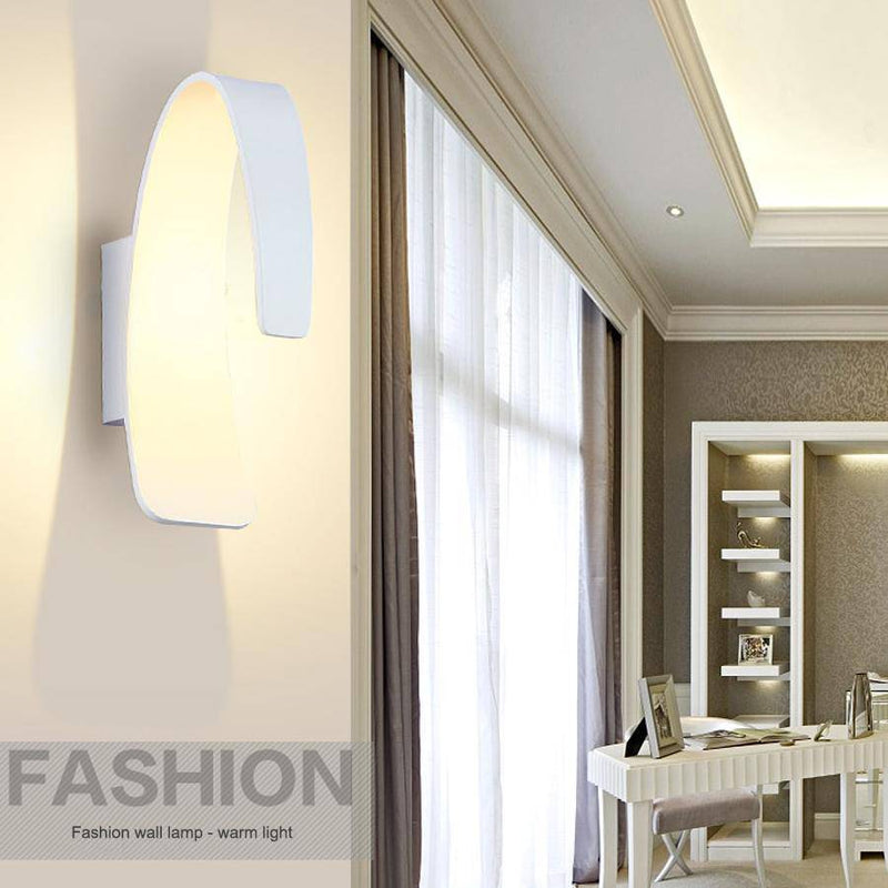 Lámpara de pared design moderno blanco redondeado LED